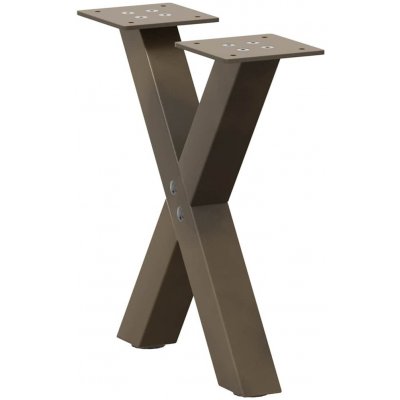 Omaxi 315311 Nohy konferenčního stolku ve tvaru X 2 ks přírodní ocel 30 x 30-31 cm ocel – Zboží Dáma