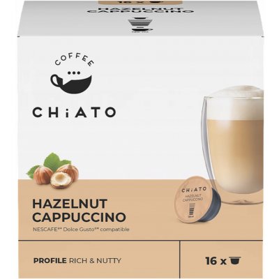 CHiATO Kapsle do Dolce Gusto Hazelnut Cappuccino 16 ks – Hledejceny.cz