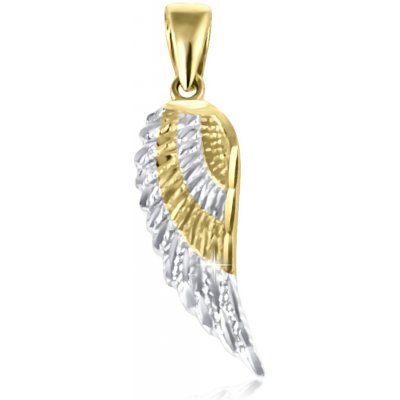 Gemmax Jewelry Zlatý přívěsek Andělské křídlo, žluto-bílé zlato GUPCN 24201 – Zbozi.Blesk.cz
