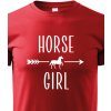 Dětské tričko dětské tričko Horse girl, červená