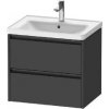 Koupelnový nábytek Duravit Umyvadlová skříňka 549x634x455 mm, 2 zásuvky, grafit mat - K25282049490000