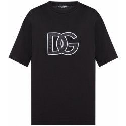 Dolce & Gabbana Embroidered Logo Black tričko černá