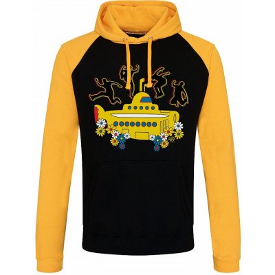 The Beatles mikina Yellow Submarine Baseball Black Yellow