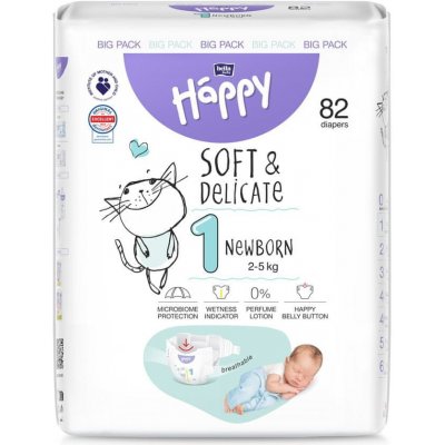 Bella Happy Soft & Delicate BigPack 1 - 2-5 kg 82 ks – Hledejceny.cz