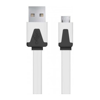 Esperanza EB182W - 5901299919941 Micro USB 2.0 A-B M/M, 1.8m, plochý, bílý