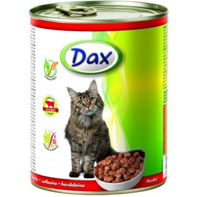 Dax kousky Cat HOVĚZÍ 12 x 830 g