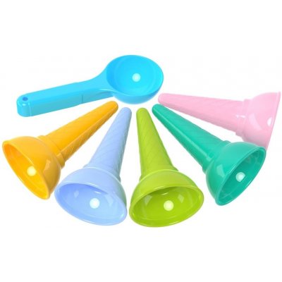RKToys Formičky na písek Zmrzlinové kornouty se lžičkou 6 ks – Sleviste.cz