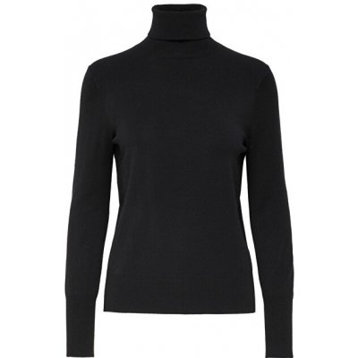 Only Dámský svetr ONLVENICE L S ROLLNECK PULLOVER KNT NOOS Black – Sleviste.cz