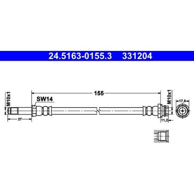 Brzdová hadice ATE 24.5163-0155.3 – Hledejceny.cz