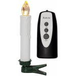 STAR TRADING Bezdrátové LED svíčky na stromeček Outdoor 10 ks + ovladač bílá barva plast – Zbozi.Blesk.cz