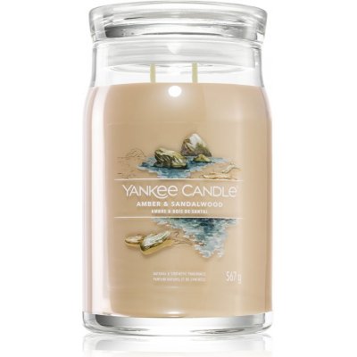 Yankee Candle Signature Amber & Sandalwood 567 g – Zboží Dáma