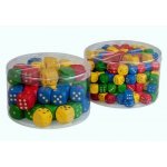 Detoa Hrací kostky barevné dřevo společenská hra 16mm 150 ks v plastové dóze 10x14cm – Zboží Živě Detoa Hrací kostky barevné dřevo společenská hra 16mm 150 ks v plastové dóze 10x14cm – Zboží Živě