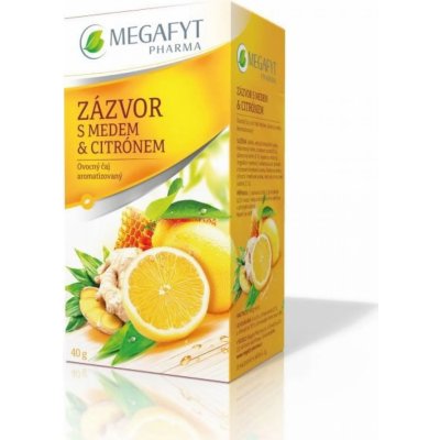 Megafyt čaj Zázvor s medem a citrónem 20 x 2 g – Zbozi.Blesk.cz