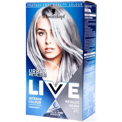 Schwarzkopf Live Urban Metallics barva na vlasy Metalic Silver U71 – Zboží Mobilmania