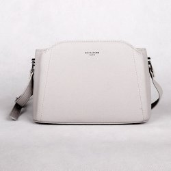 David Jones malá /střední pevná tříoddílová crossbody kabelka CM6926 světlešedá