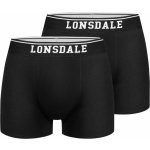 Lonsdale pánské boxerky oxfordshire černé 2 pack – Zboží Mobilmania