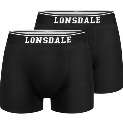 Lonsdale pánské boxerky oxfordshire černé 2 pack – Hledejceny.cz