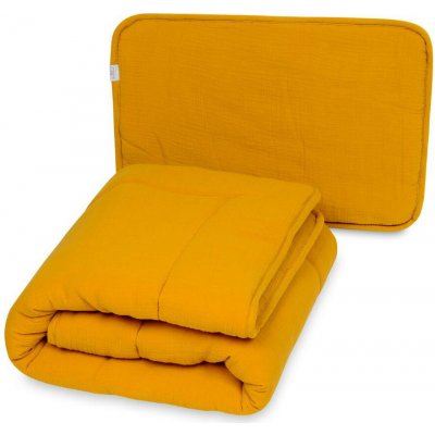 BabyMatex Mušelínový set Žlutý 135x100 40x60 – Zboží Dáma
