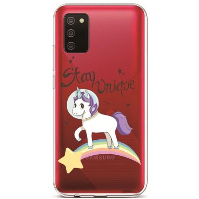 Pouzdro TopQ Samsung A02s silikon Stay Unicorn