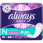 Always Dailies Normal To Go Fresh slipové vložky 20 ks – Hledejceny.cz