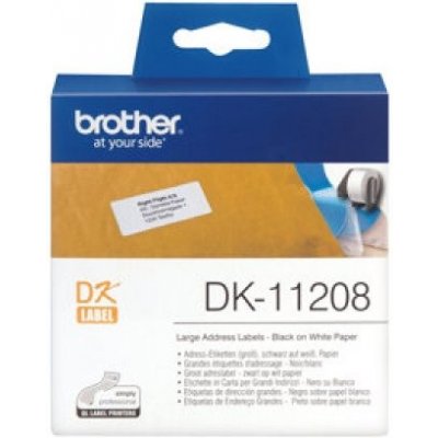 Brother DK-11208 - Černá na bílé - 400 adresní – Zbozi.Blesk.cz