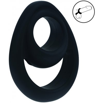 Levelz Double erekční kroužek černý – Zboží Mobilmania