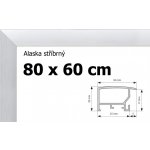 BFHM Alaska hliníkový rám 80x60cm stříbrný – Zboží Dáma