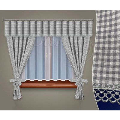 Závěsový set kanafas šedý - 2x(175 x 140) + 26 x 300 cm – Hledejceny.cz