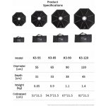 Softbox Triopo s Bowens Mounts voština grid 120 cm K3-120 – Zboží Živě
