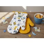 Kuchyňské bavlněné rukavice - chňapky DOGGOS bílá pejskový motiv 100% bavlna 19x30 cm Essex – Sleviste.cz