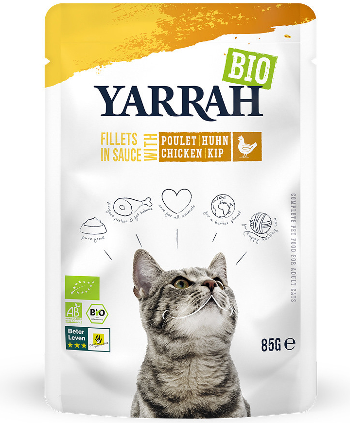 Yarrah Bio filety v omáčce s kuřecím 28 x 85 g