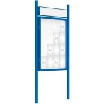 PROCITY Venkovní vitrína model 2000 16 x A4, modrá, včetně sloupků a záhlaví | Zboží Auto