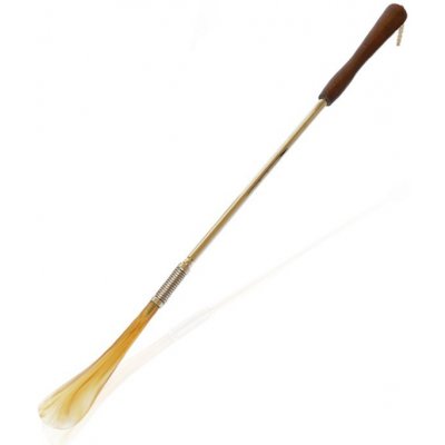 Dlouhý obuvák s pružinou 56cm, hnědý – Zboží Dáma