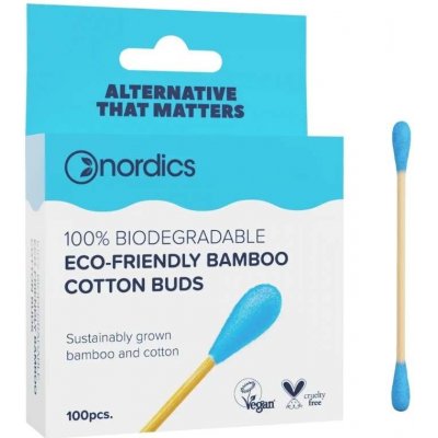 NORDICS Bambusové Vatové tyčinky modré 100 ks – Zboží Dáma