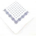 bavlněný šátek modré kytičky na bílé – Zboží Mobilmania