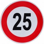 Samolepka konstrukční rychlosti 25 km, reflexní, průměr 15 cm – Zboží Mobilmania