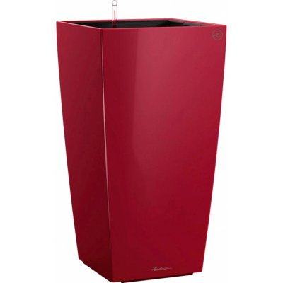 Lechuza Květináč Cubico Premium 40 červená lesklý 40 x 40 x 75 cm – Hledejceny.cz
