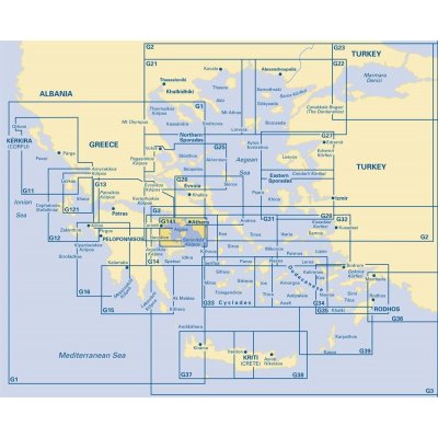 Námořní mapa Imray G141 Saronic Gulf - Saronikós Kólpos - Corinth Canal to Ákra Soúnio and Nisos Póros IMG141