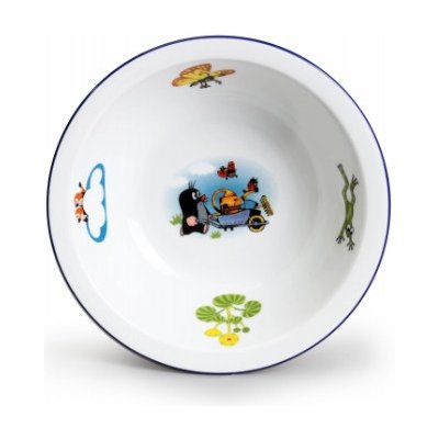 Dětská porcelánová miska kompotová, Thun, Krteček a kolečka – Zboží Mobilmania
