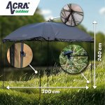 Acra Outdoor Shelter XXL deštník 300 × 280 × 240 cm s bočnicemi – Zboží Mobilmania