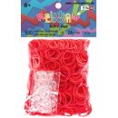 RAINBOW LOOM Original gumičky 600 kusov červená