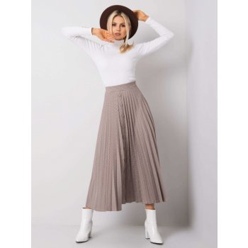 Plisovaná sukně s knoflíčky -254-sd-20648.48p brown