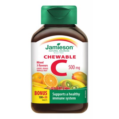 Jamieson Vitamín C 500 mg 3 ovocné přích. 120 tablet – Zbozi.Blesk.cz