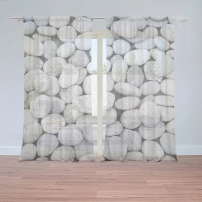 Záclony Oblázky: 2 ks - 150x250 cm - Sablio – Hledejceny.cz