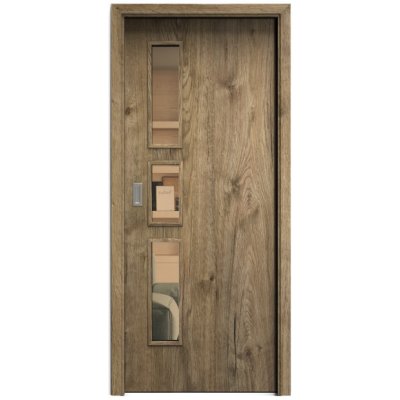 Sapeli Elegant Komfort M33 posuvné dub sherwood 60 x 197 cm Planibel bronz – Hledejceny.cz