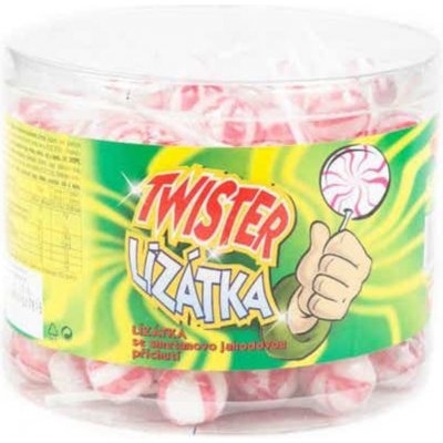 Kaumy Twister lízátka smetanovo-jahodová 100x8 g – Hledejceny.cz