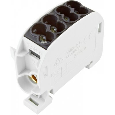 Eleman HLAK 25//1 C rozbočovací svorkovnice na DIN lištu 100A černá pro 4 vodiče (2x do 16mm2, 2x do 25mm2) /1006532/ – Hledejceny.cz