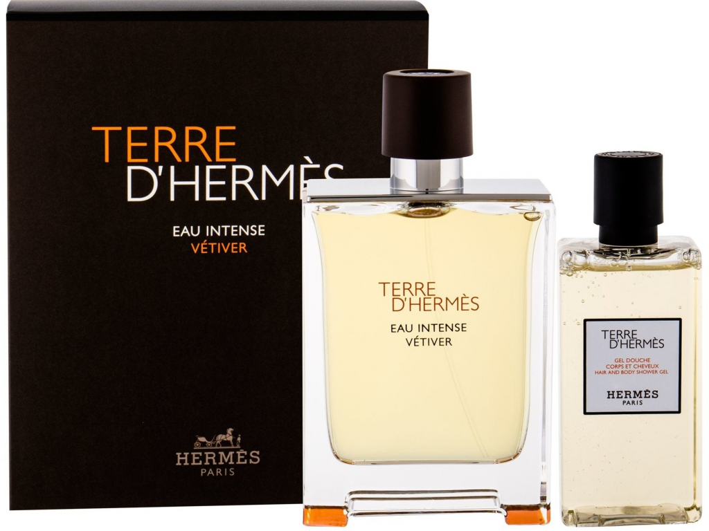 Hermes Terre D´Hermes Eau Intense Vétiver pro muže EDP 100 ml + sprchový gel 80 ml dárková sada