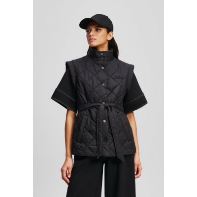 Karl Lagerfeld Lightweight Quilted Gilet Black – Zboží Mobilmania