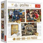 TREFL Harry Potter: Turnaj tří kouzelníků Famfrpál a Bradavice 400 + 500 + 600 dílků – Zboží Dáma